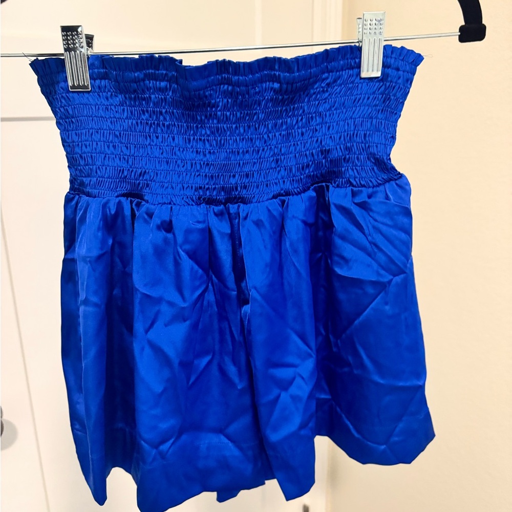 TCEC High Waist Blue Women's Shorts